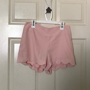 Pink Scalloped Shorts